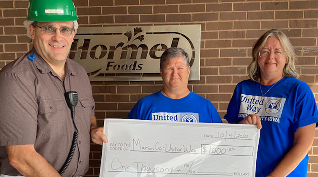 Hormel Foods Donates To Marion County United Way - Hormel Foods