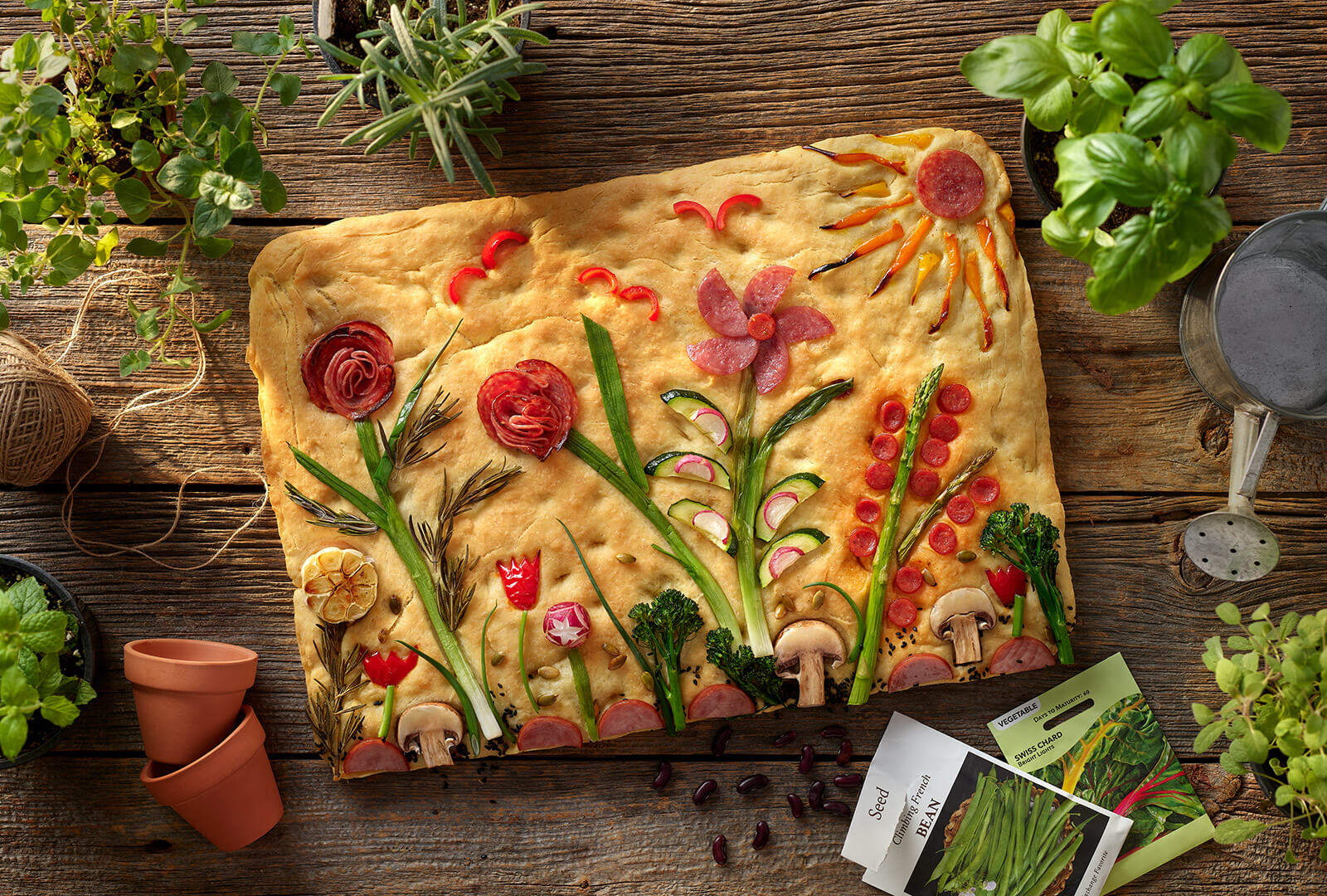 Decorated Focaccia (Focaccia d'Arte)