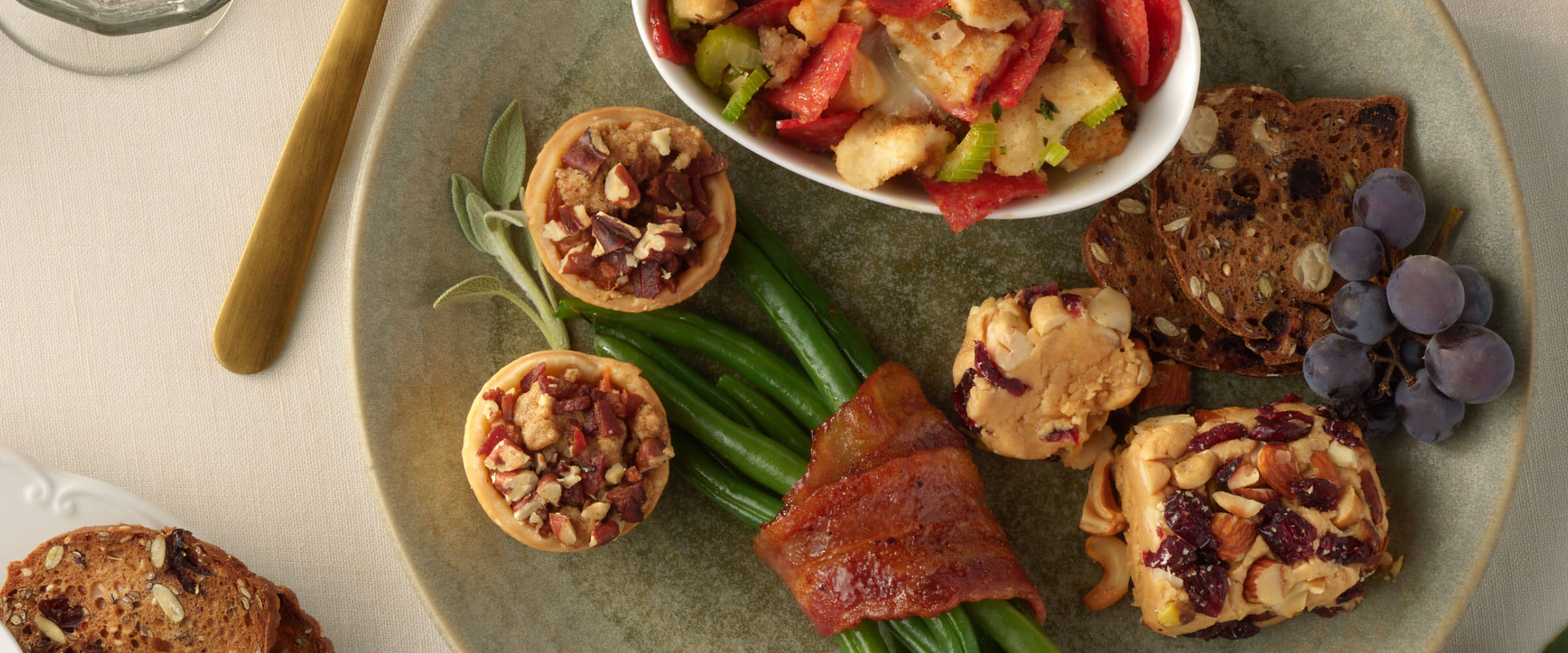 Mini Bacon and Pecan Streusel Topped Sweet Potato Pies